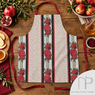 Modern Pomegranate Seed Stripe Apron