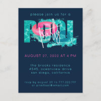Modern Pool Party Splash Invitation