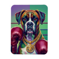 Modern Pop Art Boxer Dog Boxing Athlete