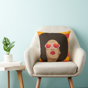 Modern Pop Art Girl Cushion