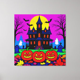Modern Pop Art Halloween Canvas Print