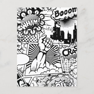 Modern Pop art Holiday Postcard