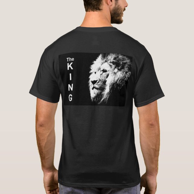 Modern Pop Art Lion Head Elegant Trendy Template T-Shirt (Back)