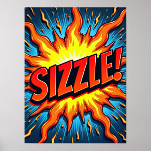 Modern Pop Art "Sizzle!" Poster