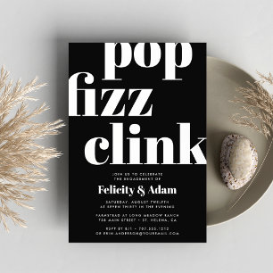 Modern Pop   Engagement Party Invitation