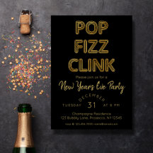 Modern Pop Fizz Clink New Year's Eve Party