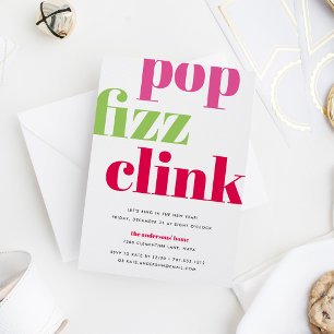 Modern Pop   New Year's Eve Party Invitation