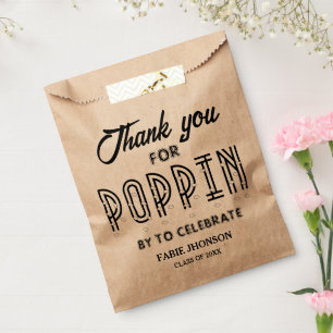 Modern Popcorn Bags for Graduation Favor Bag
