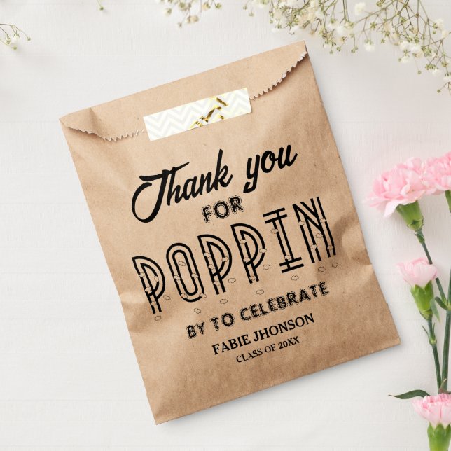 Modern Popcorn Bags for Graduation Favour Bag (Sealed)