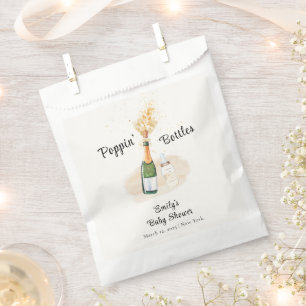 Modern Poppin Bottles Champagne Baby Shower Favour Bags
