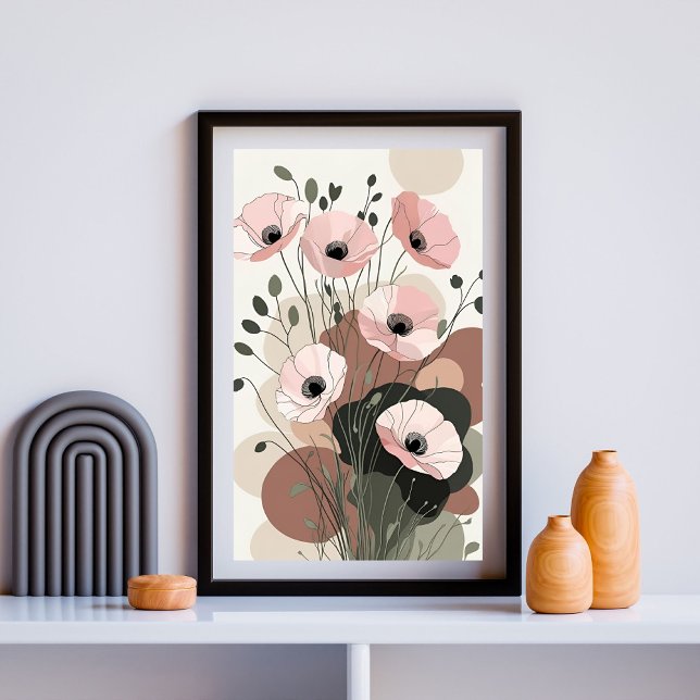 Modern Poppy Abstract Bloom Poster (Creator Uploaded)
