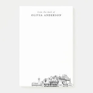 Modern Portland Professional Gift Personalised Post-it Notes