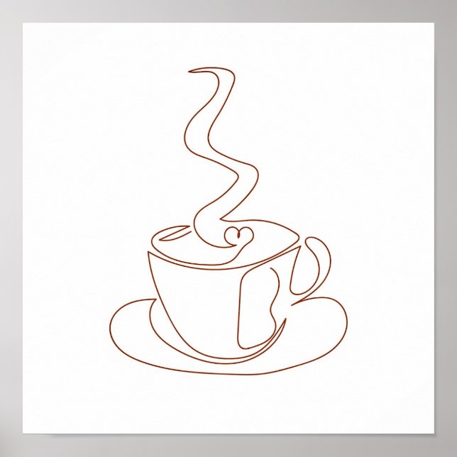 Modern poster art print coffee (Front)