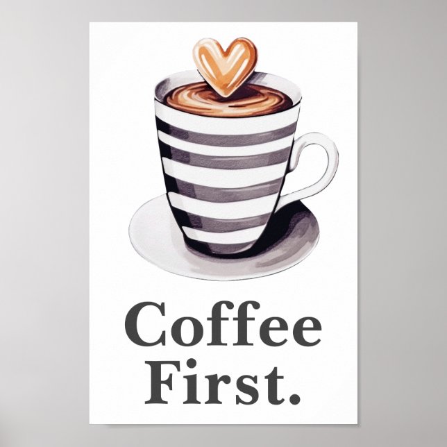 Modern poster art print coffee (Front)