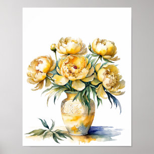 Modern poster art print flowers