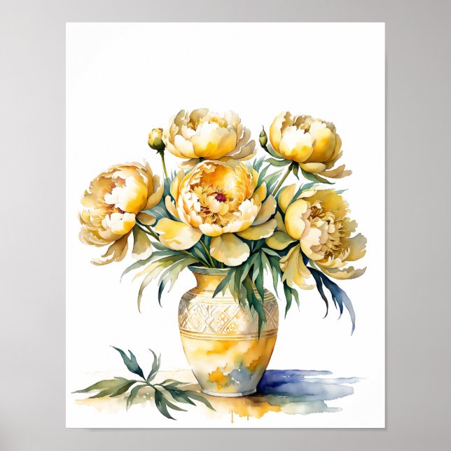 Modern poster art print flowers (Front)