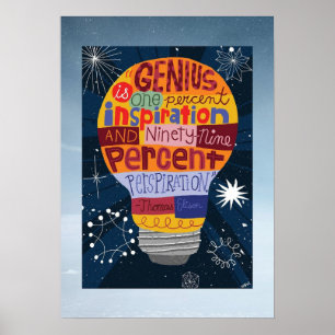Modern Poster - Genius is....