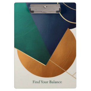 Modern poster minimalist with overlapping triangle clipboard