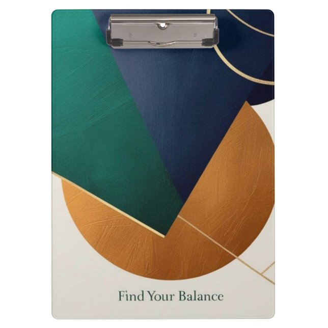 Modern poster minimalist with overlapping triangle clipboard (Front)
