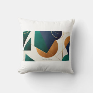 Modern poster minimalist with overlapping triangle cushion