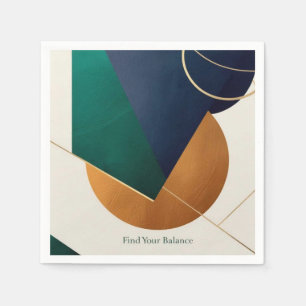 Modern poster minimalist with overlapping triangle napkin
