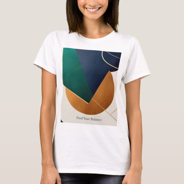 Modern poster minimalist with overlapping triangle T-Shirt (Front)