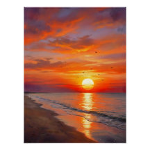 Modern Poster Nature Sunset Wall Art Home Decor
