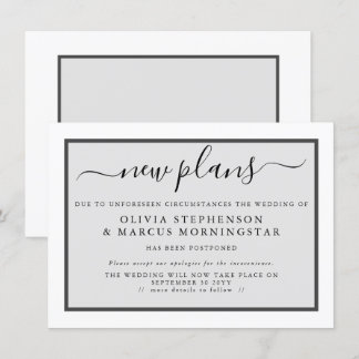 Modern Postponed Event Announcement New Plans