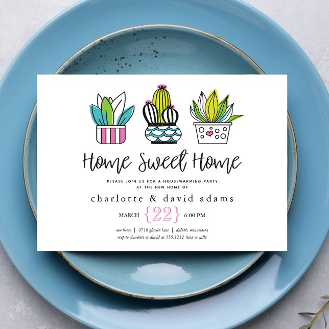 Modern Potted Plants Housewarming Invitation (Creator Uploaded)