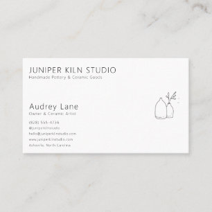 Modern Pottery Ceramic Artist Business Card