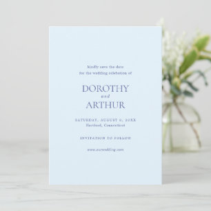Modern Powder Blue Elegant Wedding Save The Date