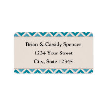 Modern Pre-printed Blue Christmas Address Labels