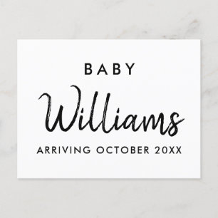 Modern Pregnancy Announcement Postcard