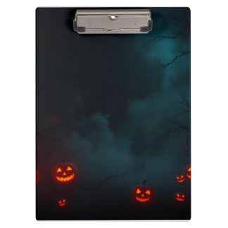 Modern Premium Halloween Branding Design Clipboard