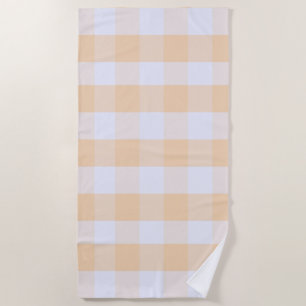 Modern Preppy Gingham Beach Towel