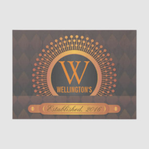 Modern Preppy Personalised Monogram Family Name Tissue Paper