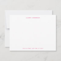 Modern Preppy Pink Personalised Flat