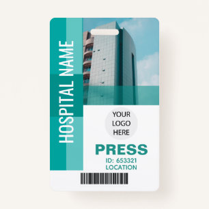 Modern Press Bar Code, Logo ID ID Badge