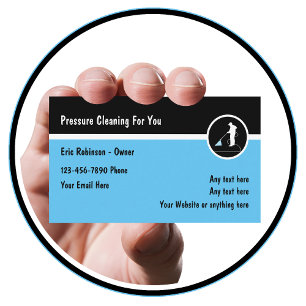 Modern Pressure Washing And Cleaning Business Card