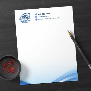 Modern Pressure Washing Power Wash House Cleaning Custom Letterhead