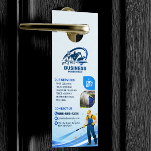 Modern Pressure Washing Power Wash House Cleaning Door Hanger