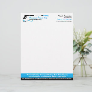 Modern Pressure Washing Pro Power House Cleaning Custom Letterhead