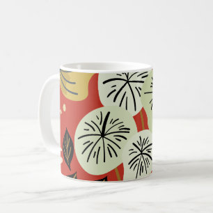Modern Pretty Foliage Floral Pattern Coffee Mug