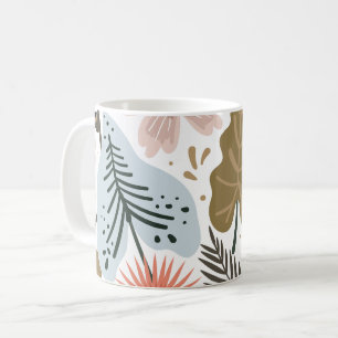 Modern Pretty Foliage Floral Pattern Coffee Mug
