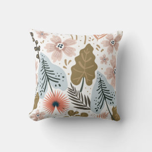 Modern Pretty Foliage Floral Pattern Cushion