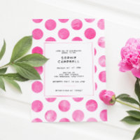 Modern Pretty in Pink Polka Dot Bridal Shower