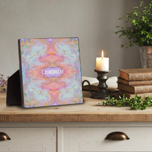 Modern Pretty Pastel Abstract Boho ONE WORD Plaque