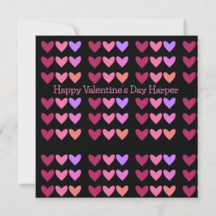 Modern Pretty Pink & Colourful Valentine’s Day Holiday Card