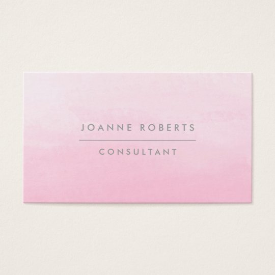 Modern Pretty Pink Ombre Beauty or Professional Business Card