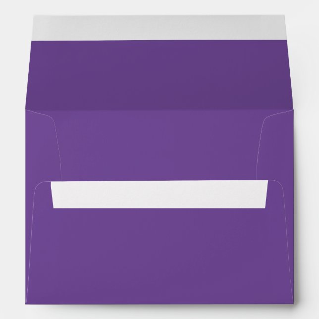 Modern Pretty Solid Colour Purple Envelope (Back (Bottom))